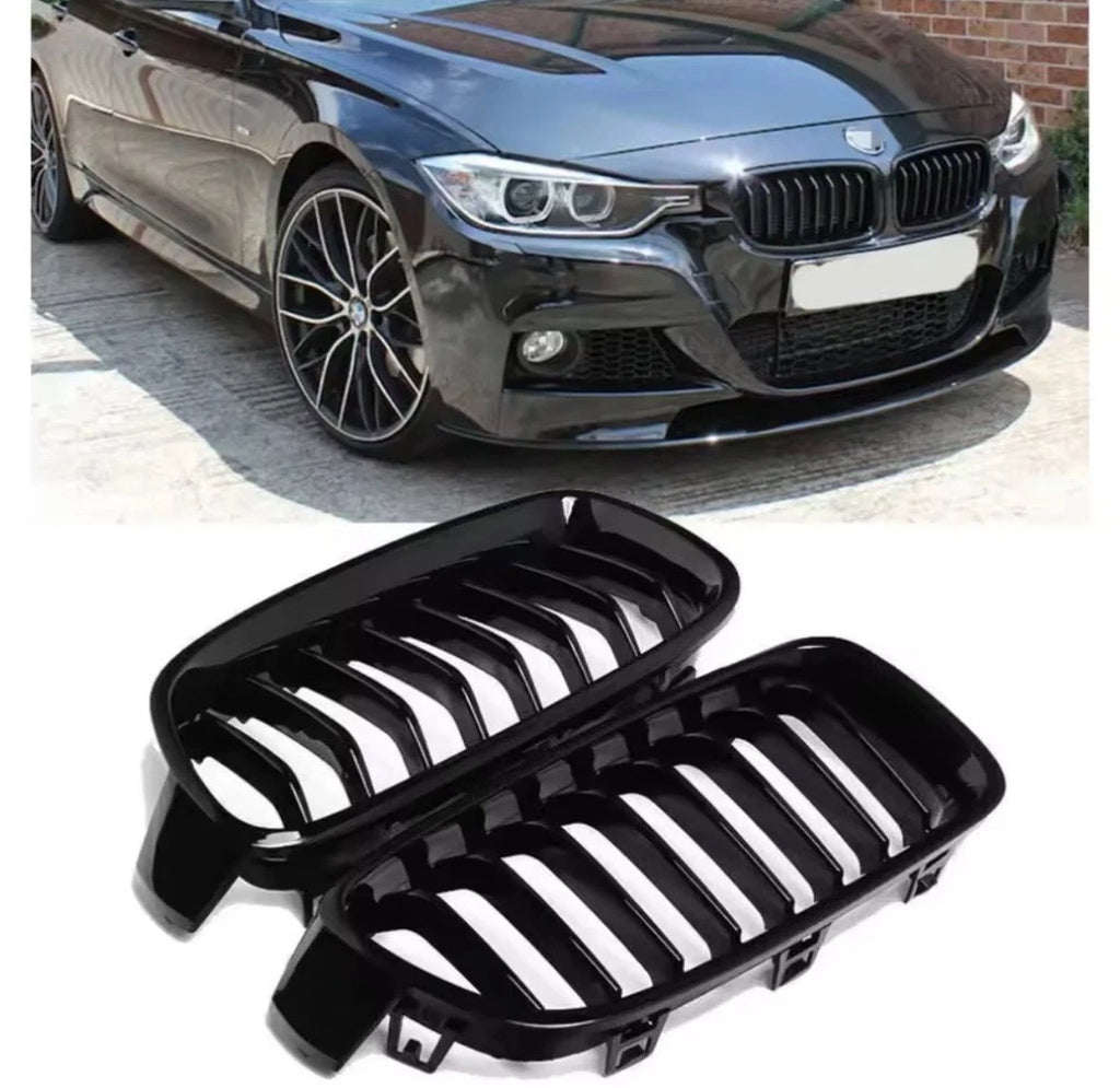 BMW 3 Series Kidney Grille GLOSS BLACK SINGLE LINE F30 F31 2012-2018 CHT Design