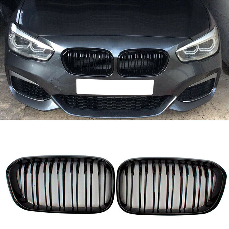 BMW 1 Series Kidney Grille Gloss Black F20 F21 1 Series 15-19 Facelift