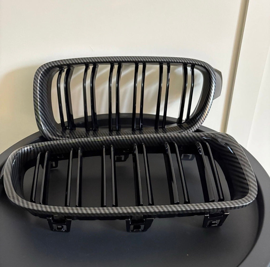 BMW 3 Series F30/ F31 2012-2019 Carbon Fiber Look Front Kidney Grilles Designed By CHT
