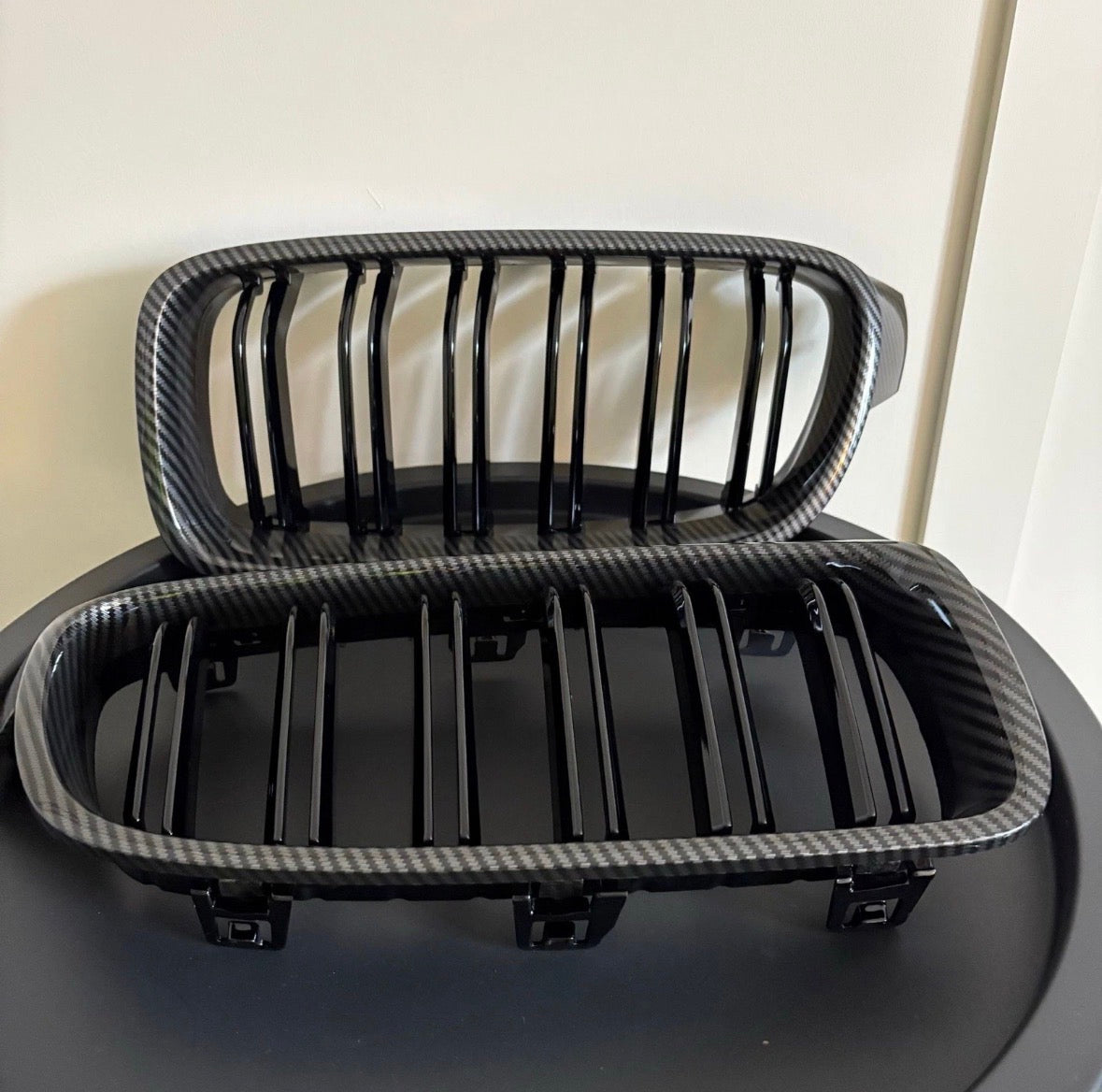 BMW 3 Series F30/ F31 2012-2019 Carbon Fiber Look Front Kidney Grilles Designed By CHT