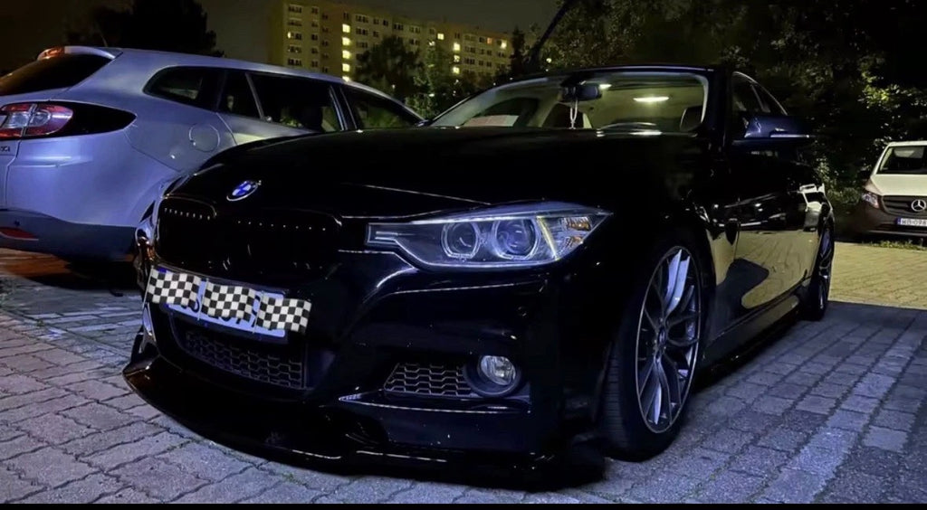 BMW F30 F31 3 Series MAD Style Front Lip Gloss Black (2012-2018) By CHT