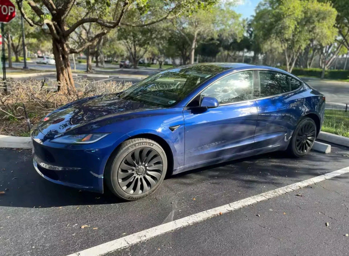 Highland Tesla Model 3 4 x 18" Wheel Covers Cover Hub Cap 2023-2025 Storm