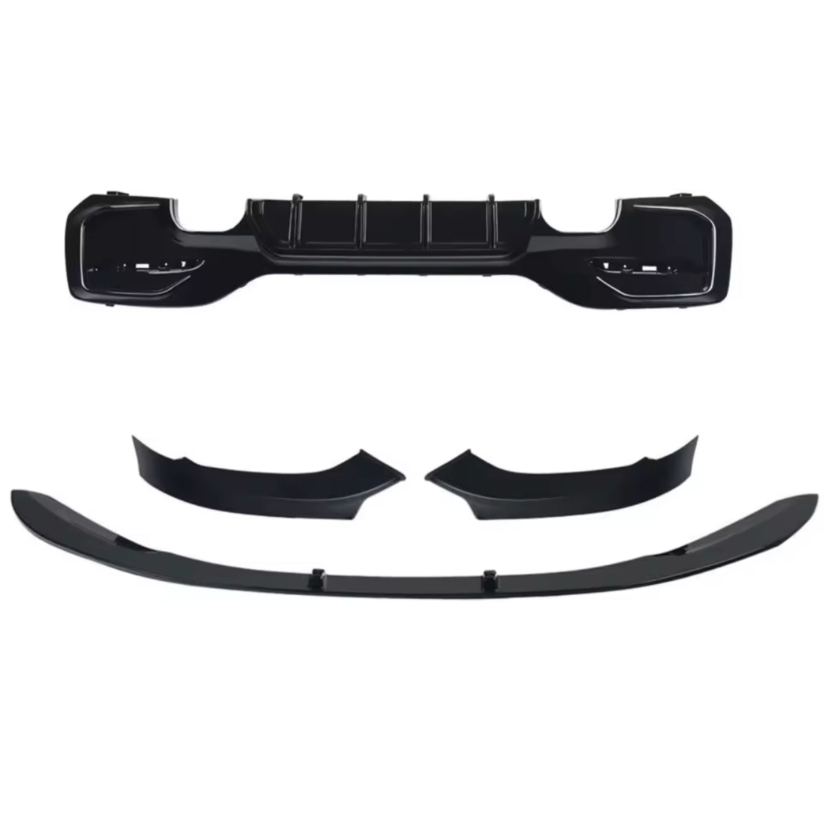 BMW 1 SERIES FRONT SPLITTER & Rear Diffuser M SPORT GLOSS  F20 F21 LCI 2015-2019