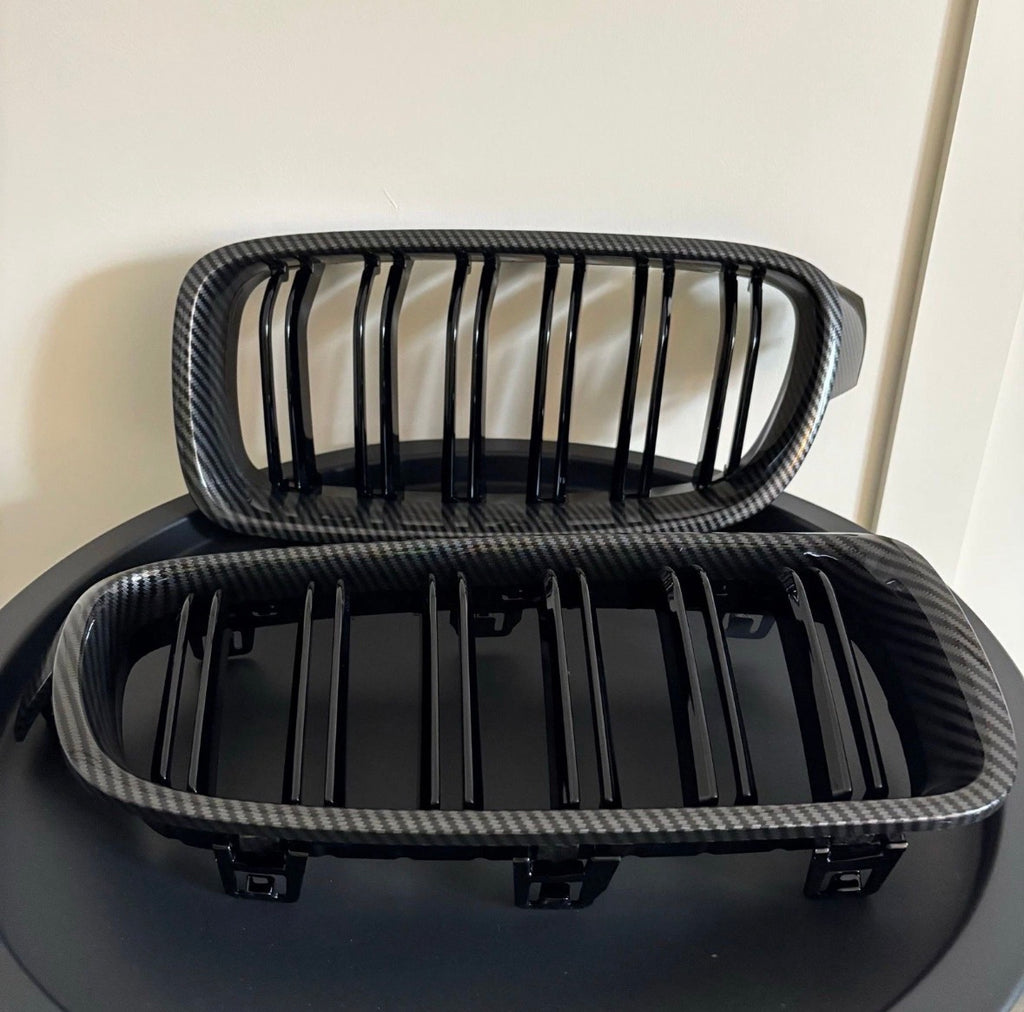 BMW 3 Series F30/ F31 2012-2019 Carbon Fiber Look Front Kidney Grilles Designed By CHT