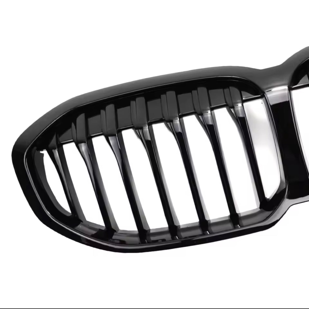 FOR BMW 1 SERIES F40 2019-2024 FRONT KIDNEY GRILLE GRILL SINGLE SLAT GLOSS BLACK