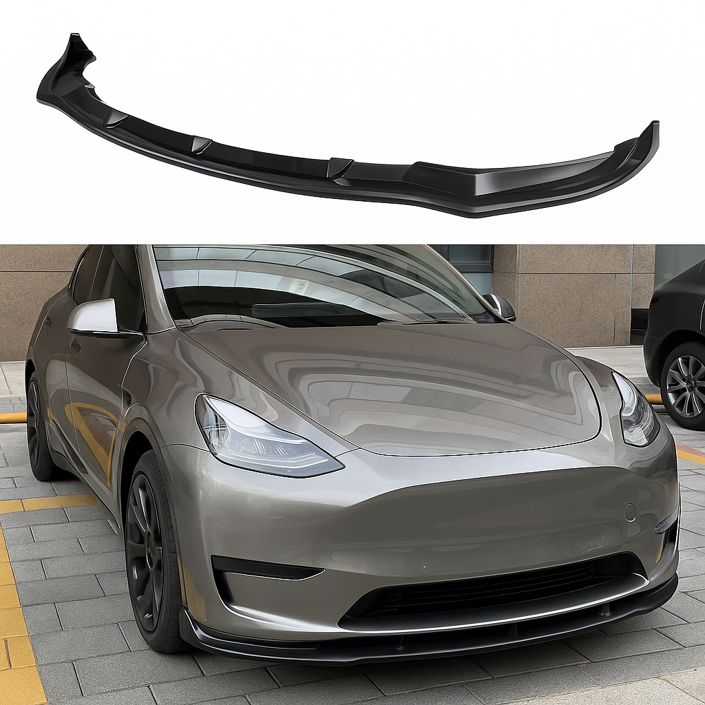 Tesla Model Y Ultra Gloss Black Front Lip (2019–2024) – Phantom Aero Series