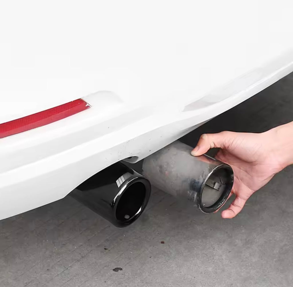 BMW 3 Series F30 F31 Exhaust Tip Deep Gloss Black X2