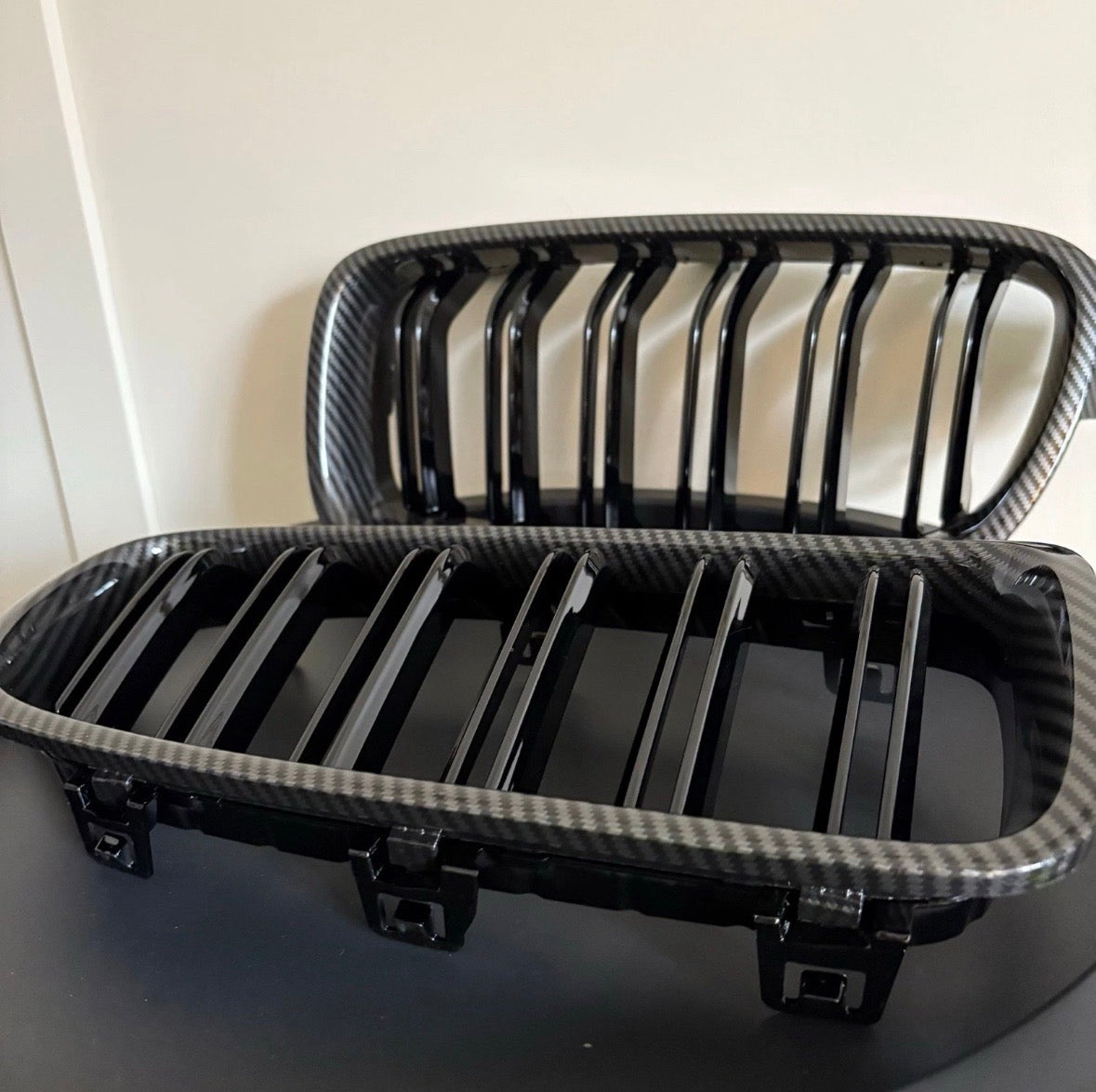 BMW 3 Series F30/ F31 2012-2019 Carbon Fiber Look Front Kidney Grilles Designed By CHT