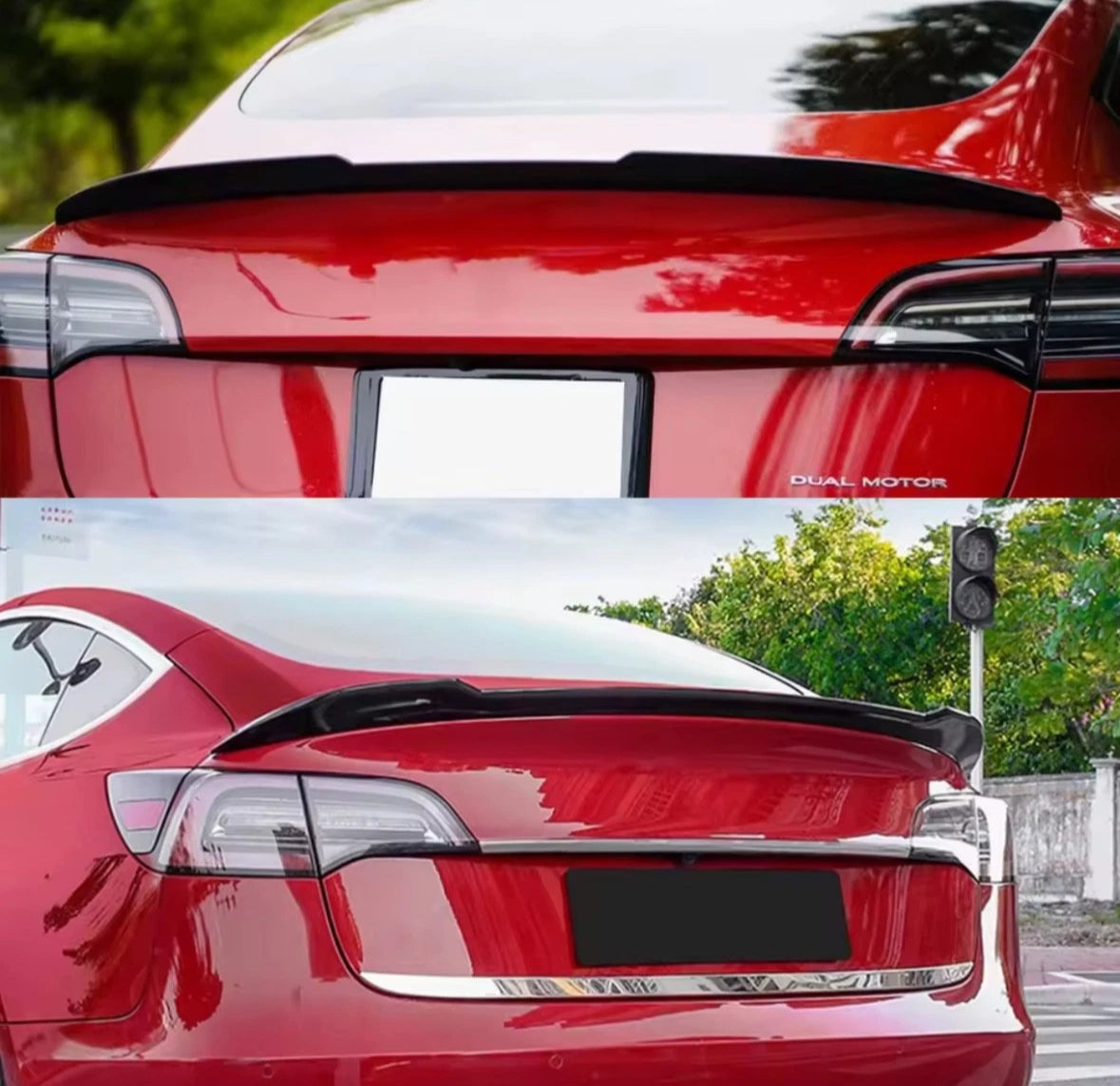 Tesla Gloss Black  Model 3 Rear Spoiler PSM Style Highkick Duckbill 2017-2023