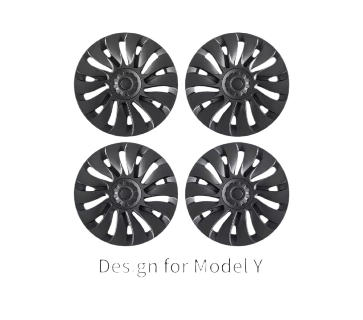 UK New Arrival !!! Tesla Model Y 4 x 19" Wheel Covers Turbine Hub Cap 2020-2024