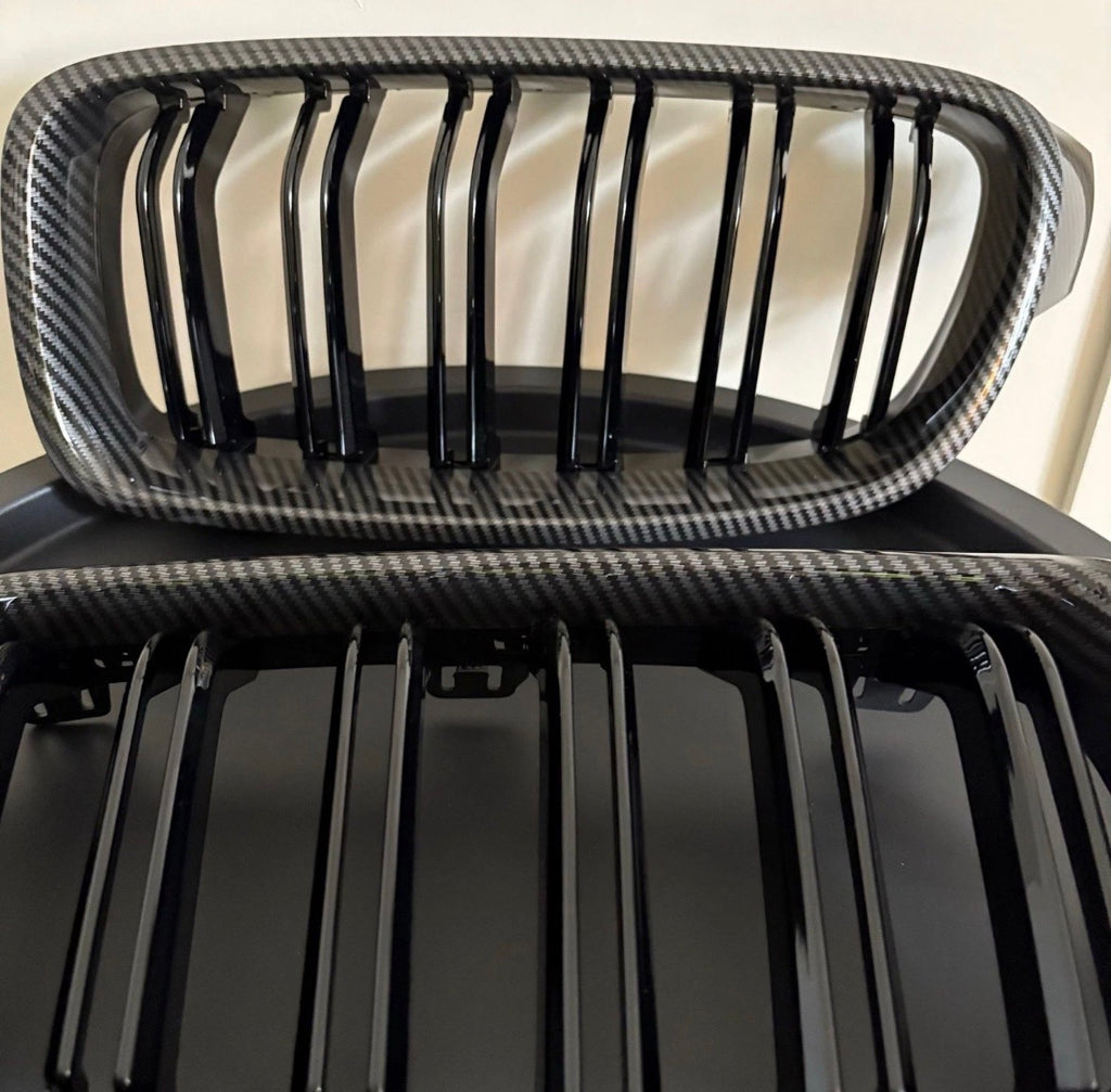 BMW 3 Series F30/ F31 2012-2019 Carbon Fiber Look Front Kidney Grilles Designed By CHT