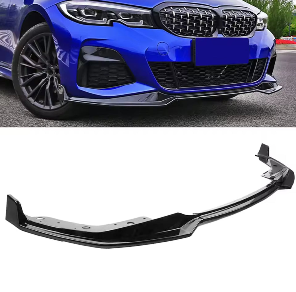 FOR BMW 3 SERIES G20 G21 FRONT LIP BUMPER SPLITTER M SPORT GLOSS 2019-2022