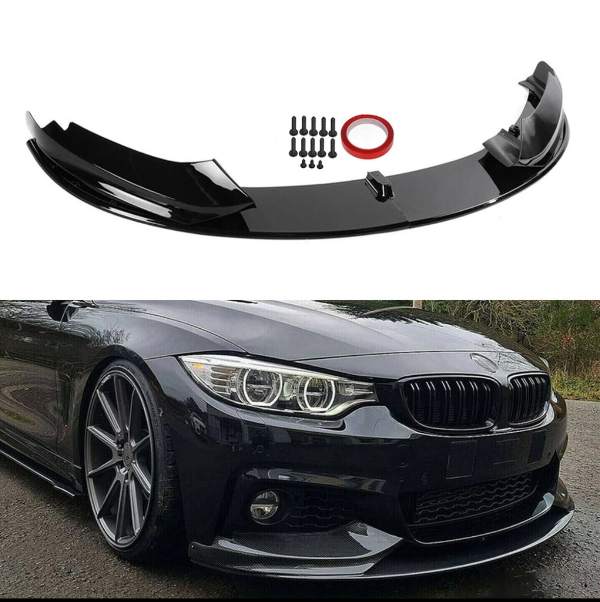 For BMW 4 Series F32 F33 F36 Front Bumper Lip Spoiler Splitter Kit M Sport 13-20