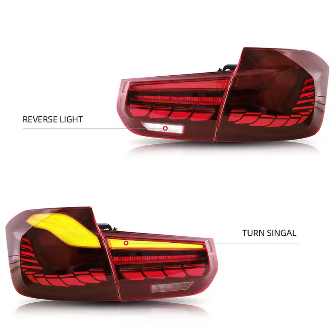 CHT OLED GTS Tail Lights For BMW 3Series F30 F35 F80 Saloon 2013-2018 Rear Lamp