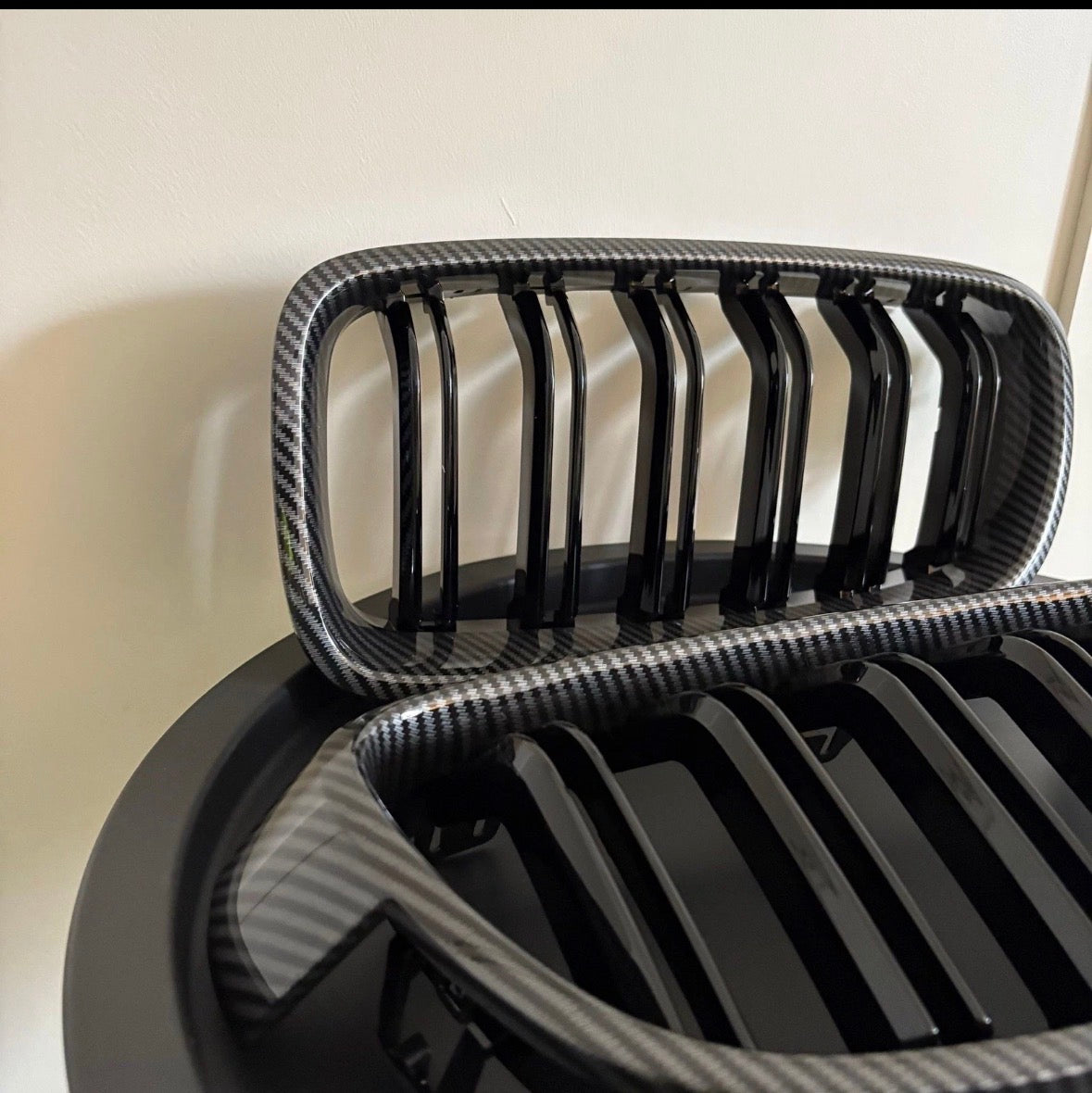 BMW 3 Series F30/ F31 2012-2019 Carbon Fiber Look Front Kidney Grilles Designed By CHT