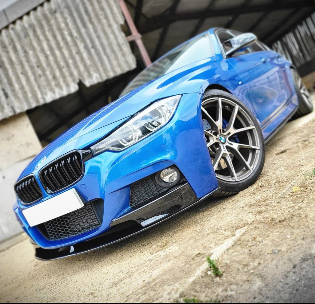BMW F30 F31 3 Series M Style Front Lip Spoiler Splitter Gloss Black 2012-2018