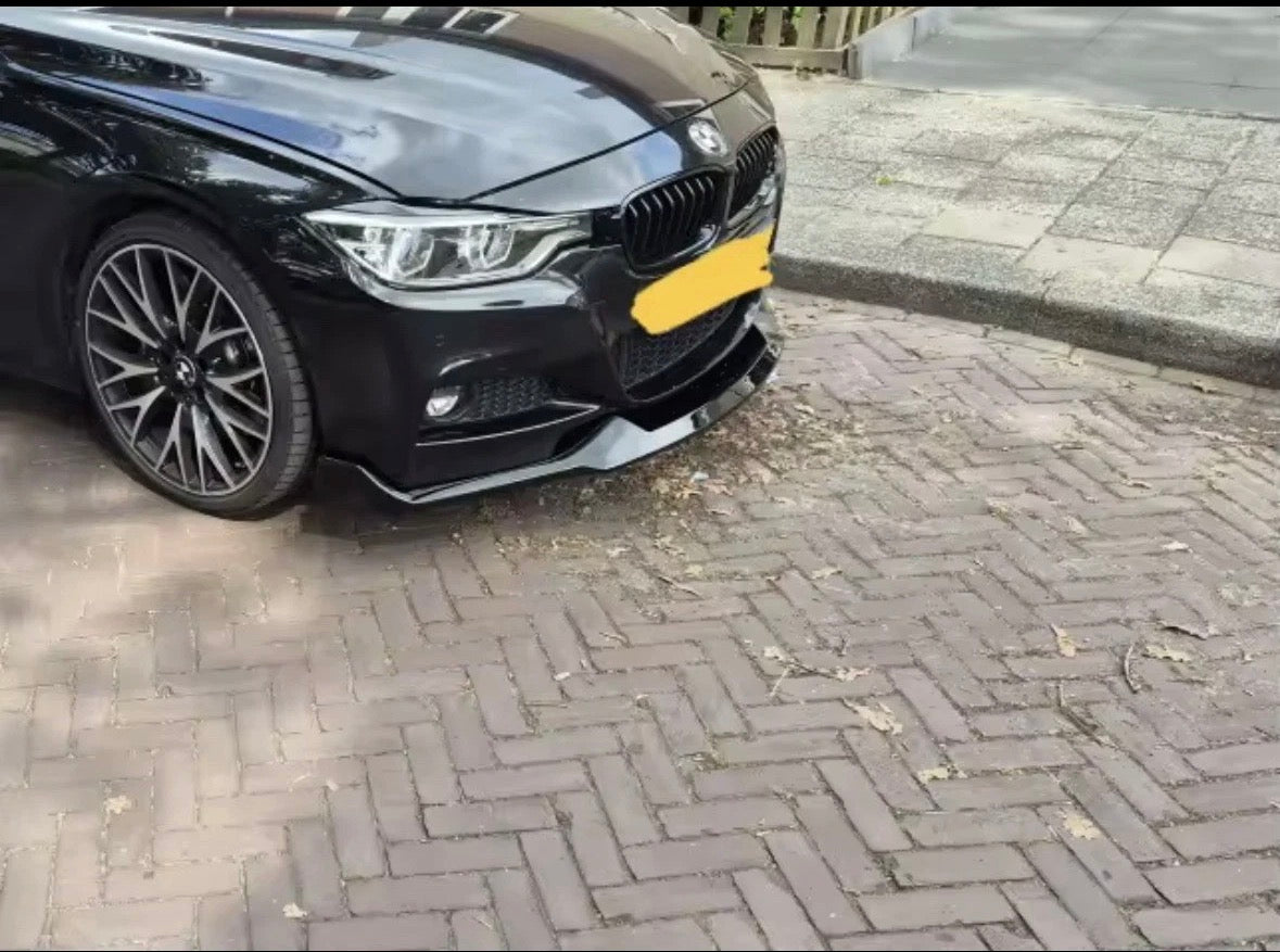 BMW F30 F31 3 Series MAD Style Front Lip Gloss Black (2012-2018) By CHT