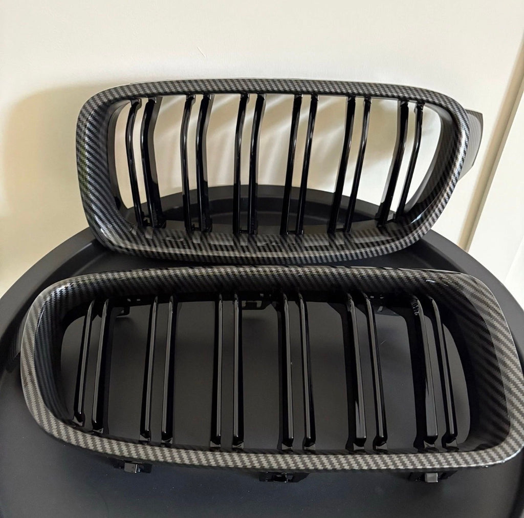 BMW 3 Series F30/ F31 2012-2019 Carbon Fiber Look Front Kidney Grilles Designed By CHT