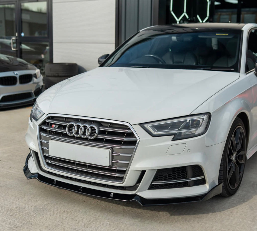 AUDI A3 S-LINE & S3 8V FACELIFT 2017-2020 GLOSS BLACK SPLITTER