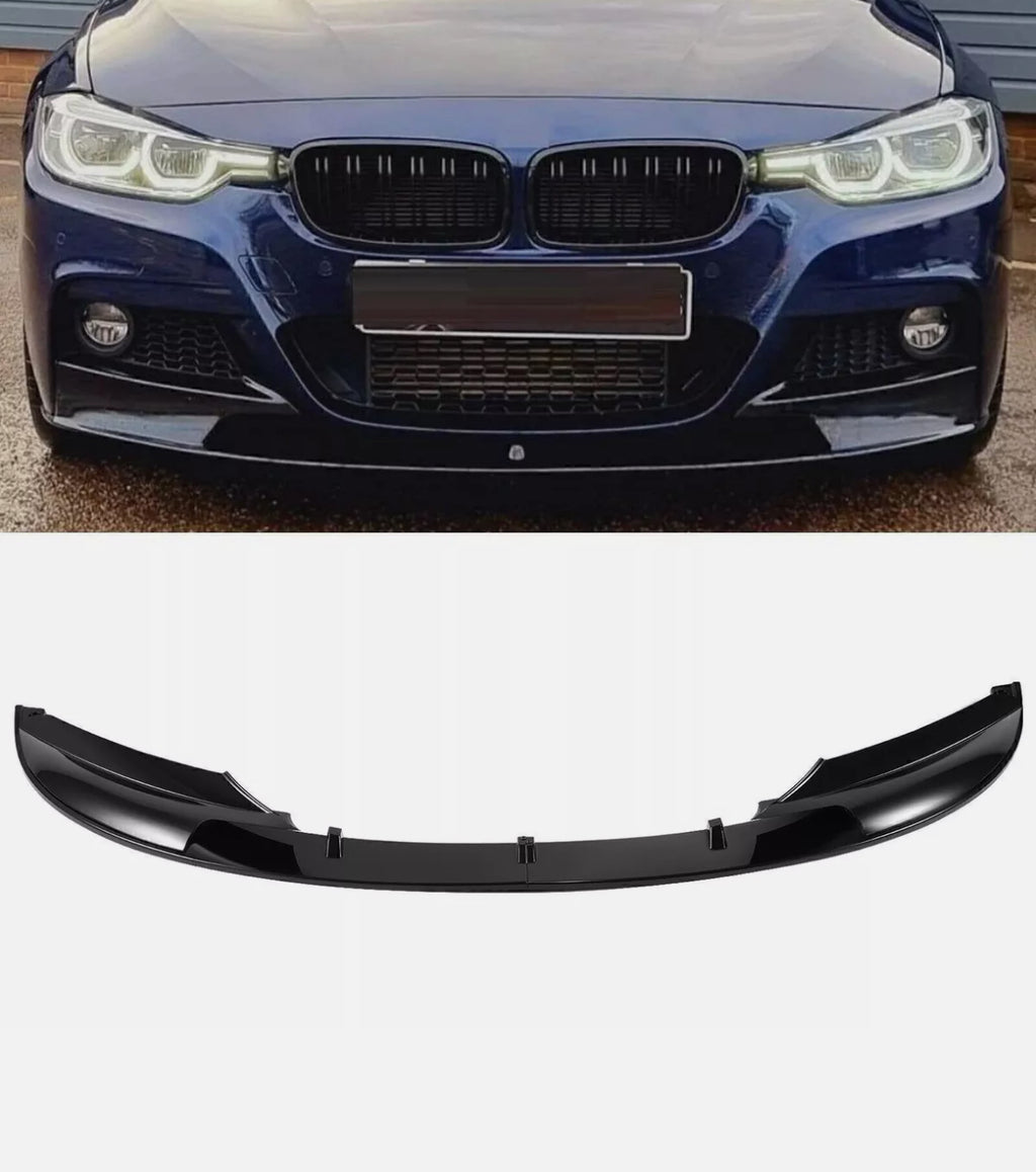 BMW F30 F31 3 Series M Style Front Lip Spoiler Splitter Gloss Black 2012-2018