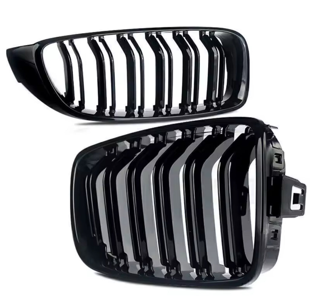BMW 4 Series Gloss Black Kidney Grille dual line M4 Style F32 F33 F36