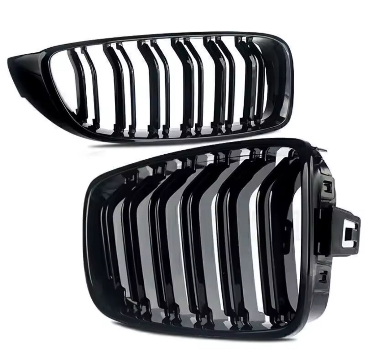 BMW 4 Series Gloss Black Kidney Grille dual line M4 Style F32 F33 F36