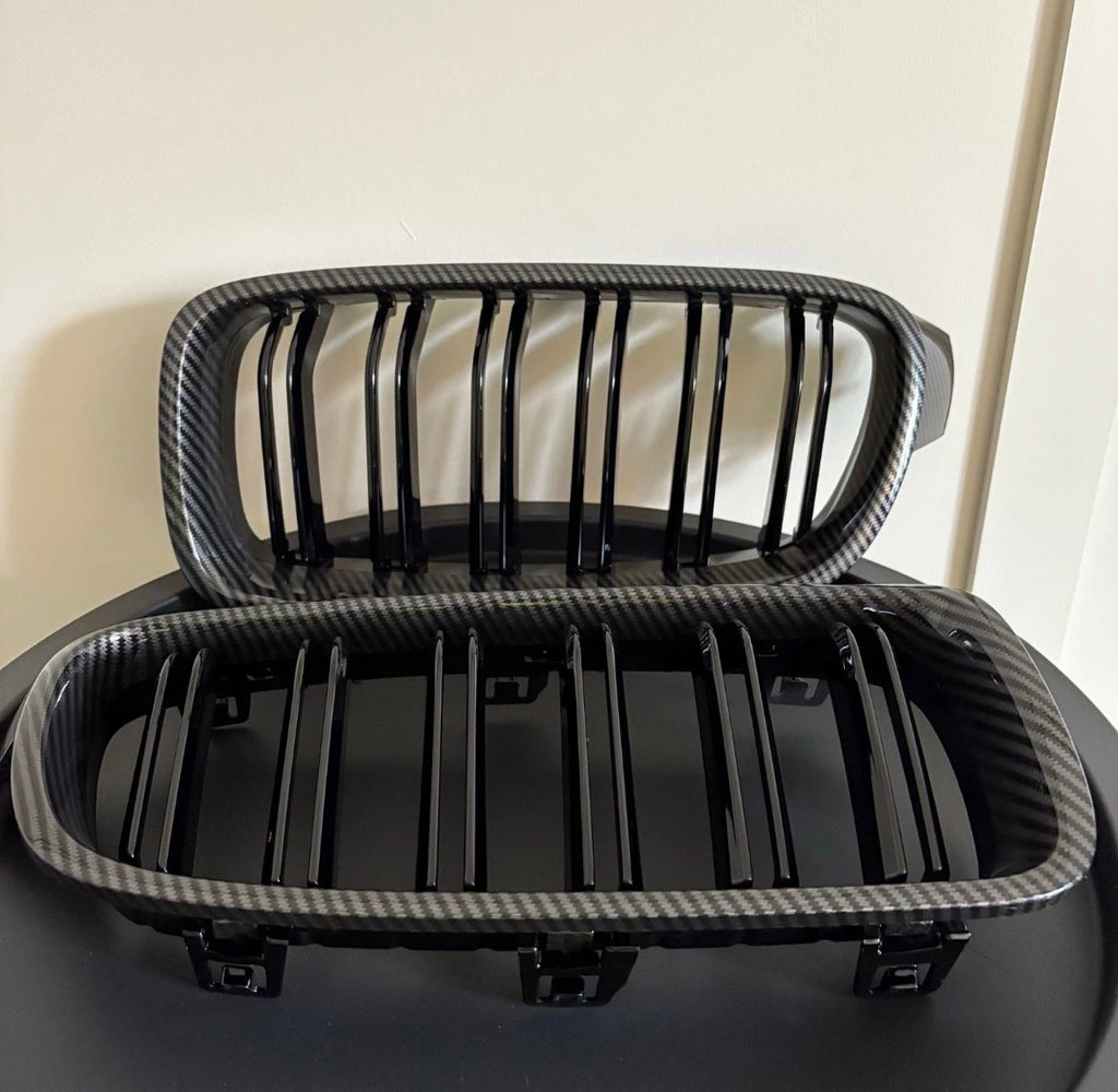 BMW 3 Series F30/ F31 2012-2019 Carbon Fiber Look Front Kidney Grilles Designed By CHT