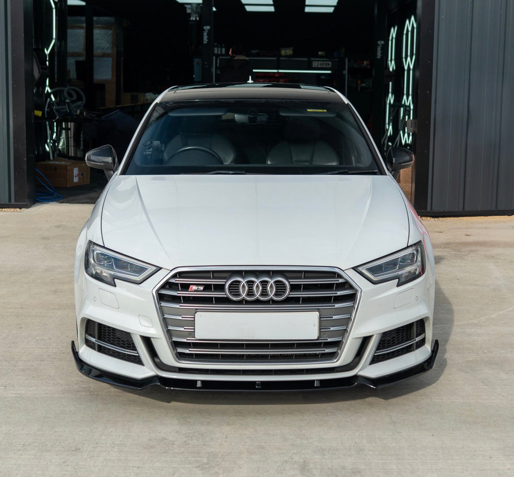 AUDI A3 S-LINE & S3 8V FACELIFT 2017-2020 GLOSS BLACK SPLITTER