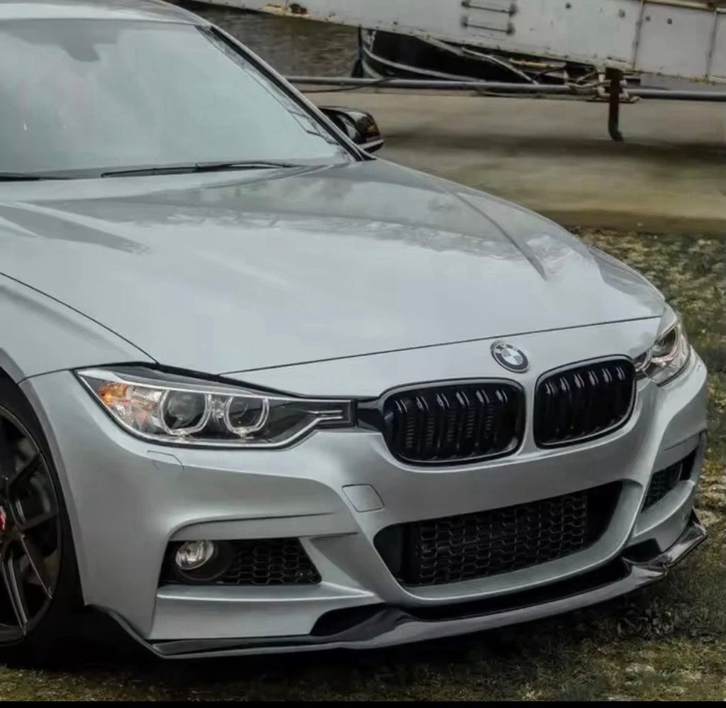 BMW F30 F31 3 Series MAD Style Front Lip Gloss Black (2012-2018) By CHT