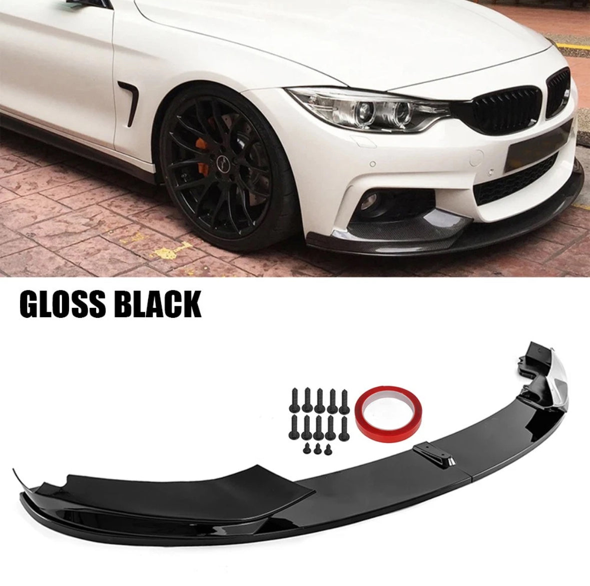 For BMW 4 Series F32 F33 F36 Front Bumper Lip Spoiler Splitter Kit M Sport 13-20