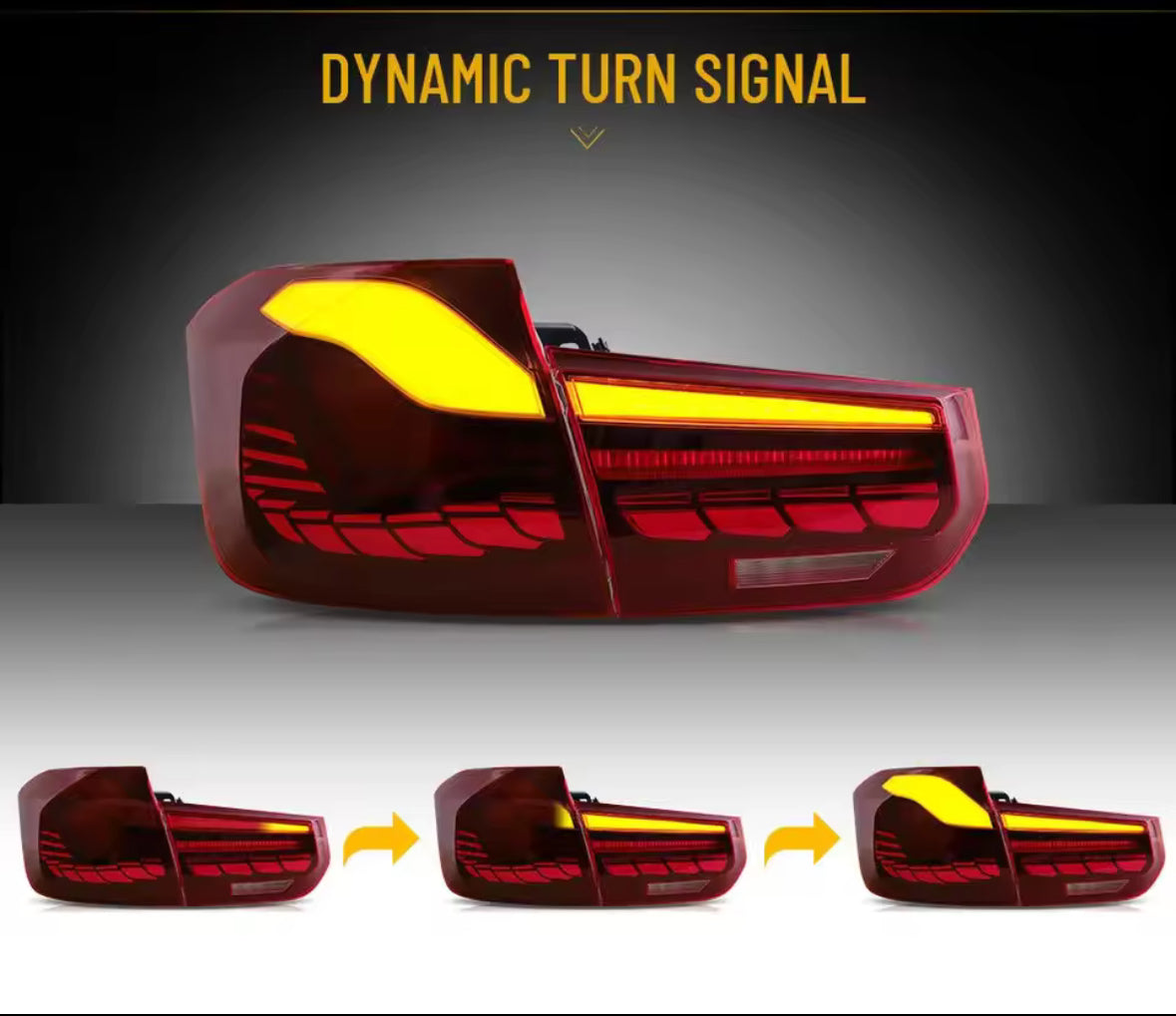 CHT OLED GTS Tail Lights For BMW 3Series F30 F35 F80 Saloon 2013-2018 Rear Lamp