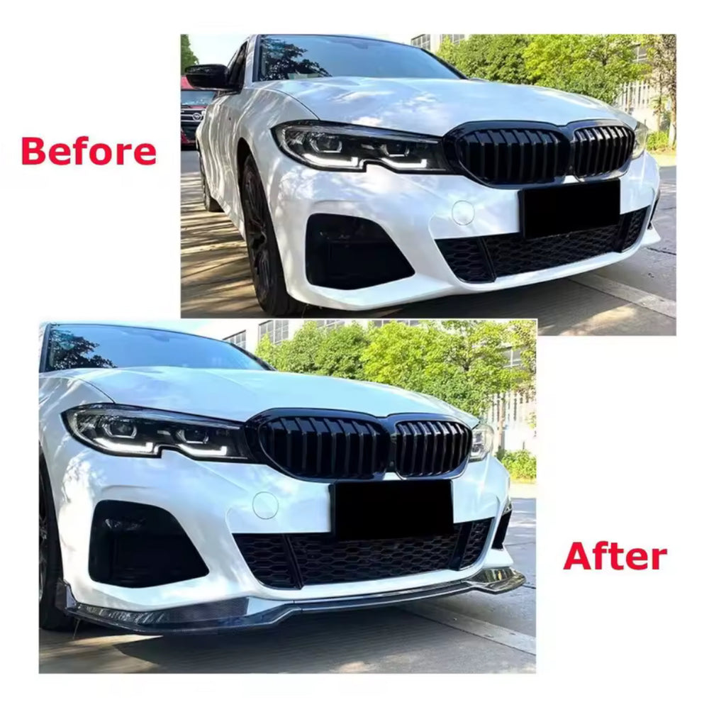 FOR BMW 3 SERIES G20 G21 FRONT LIP BUMPER SPLITTER M SPORT GLOSS 2019-2022
