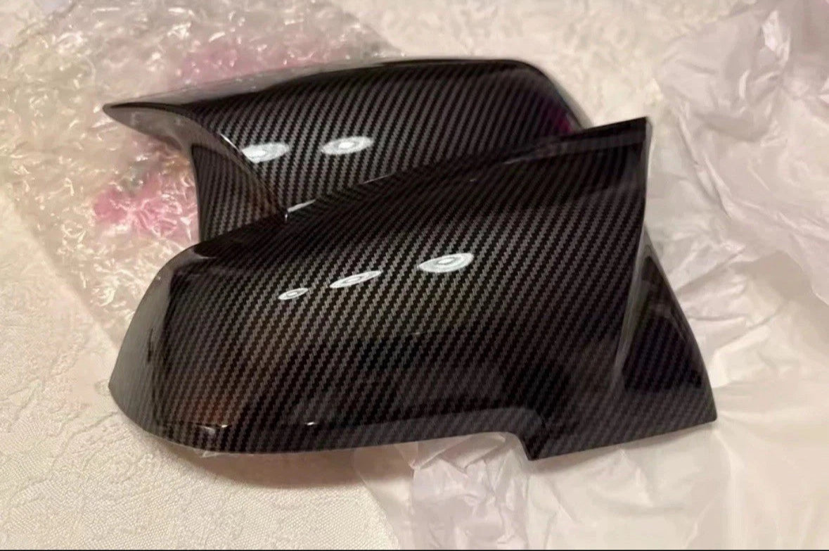 Premium Printed Carbon Fiber 2x Carbon Fiber Wing Mirror Cover Cap For BMW F20 F21 F22 F30 F31 F32 F36