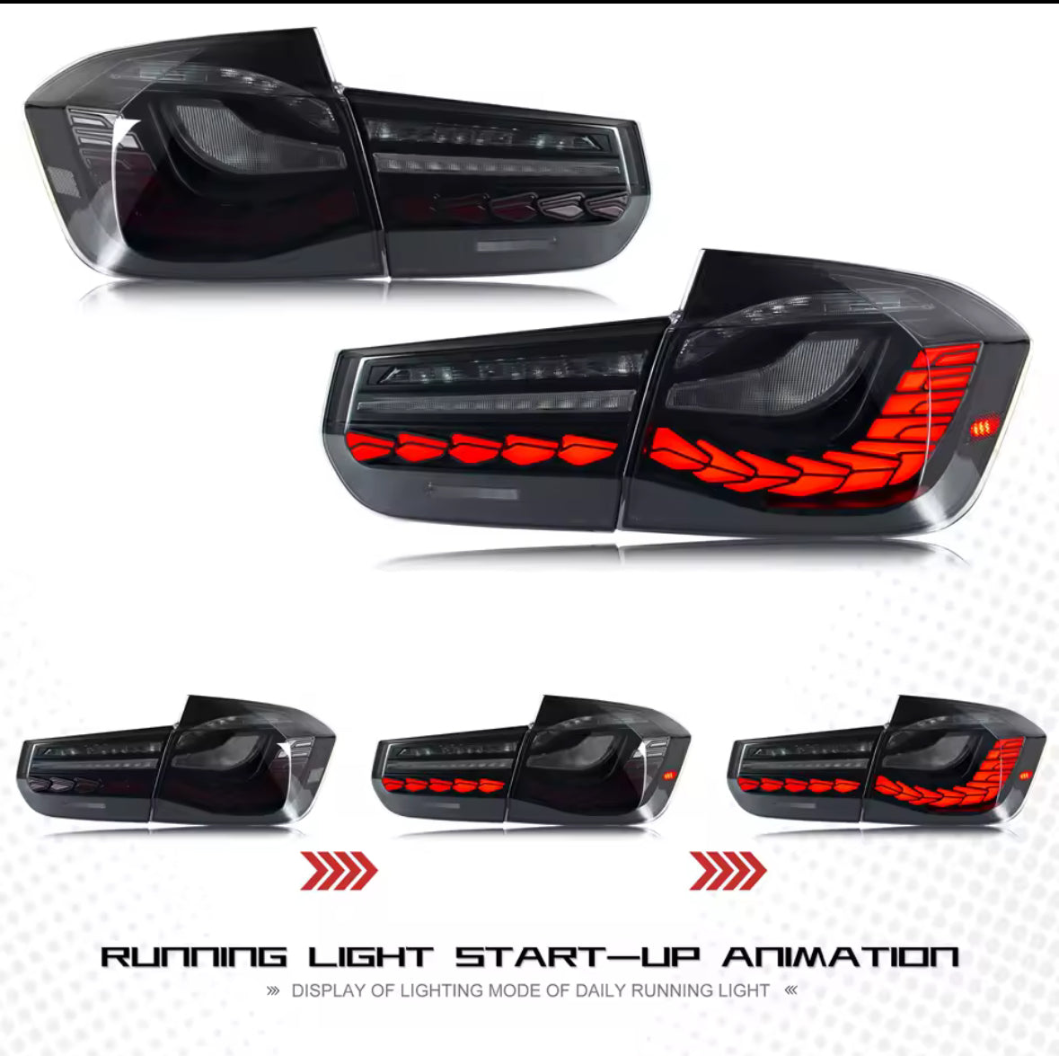 CHT OLED Tinted Rear Lights For BMW 3Series F30 F35 F80 Saloon 2013-2018