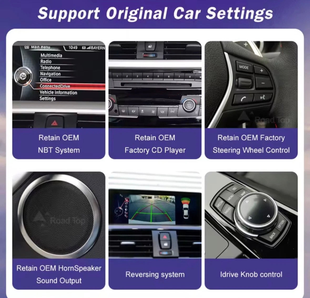 BMW 3 4 Series F30-F36 CarPlay & Android Auto Retrofit NBT Head Unit Upgrade 10.25 Inch Screen
