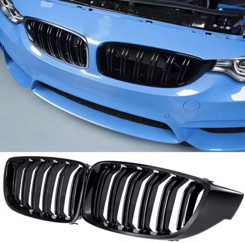 BMW 4 Series F32 F33 F36 Ultra Gloss Black Kidney Grille