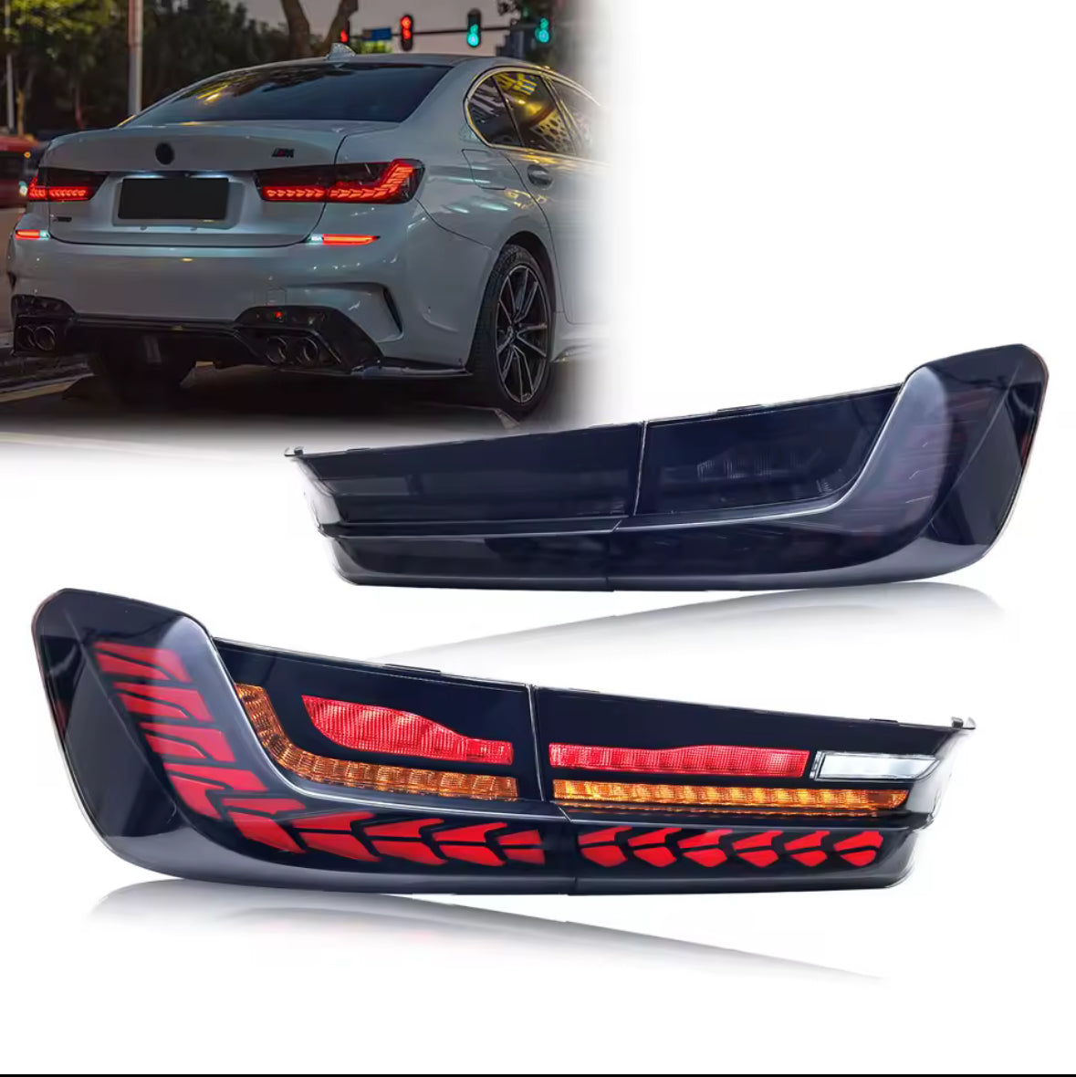 CHT OLED Tinted Rear Lights For BMW 3Series G20 G28 G80 Saloon 2019-2024