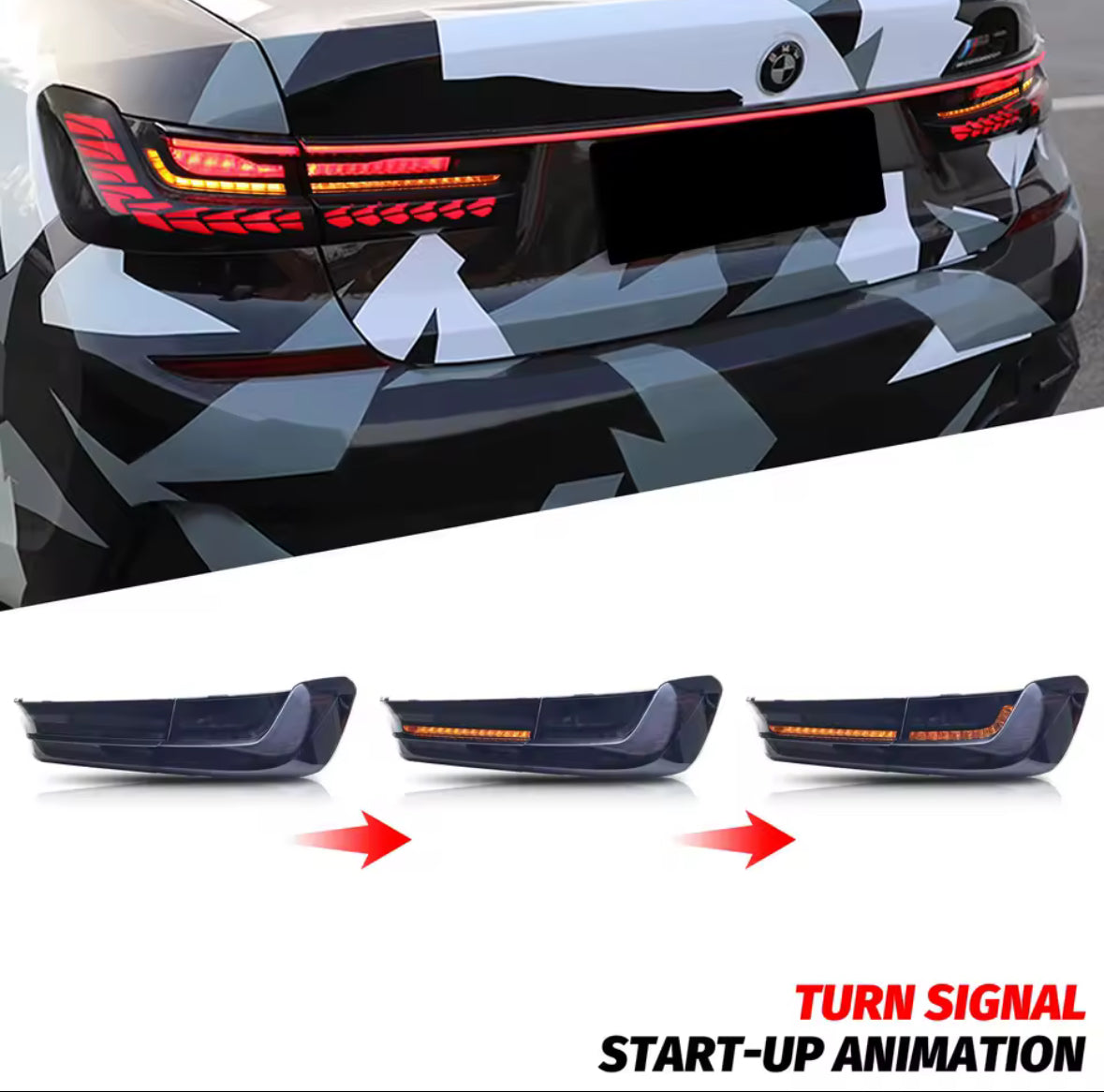 CHT OLED Tinted Rear Lights For BMW 3Series G20 G28 G80 Saloon 2019-2024