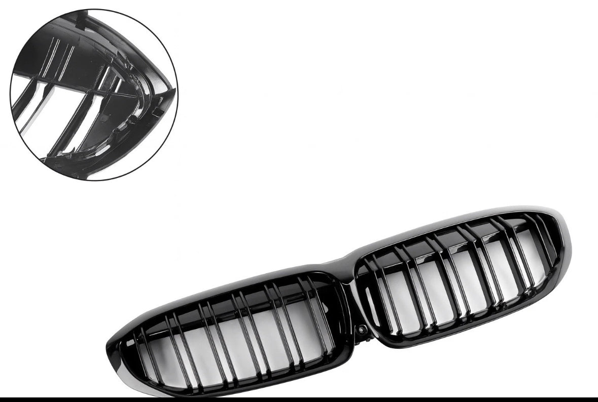 BMW 3 Series G20 G21 Gloss Black Performance Front Kidney Grilles Grills UK