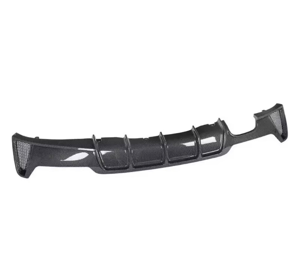BMW F32 F33 F36 M Sport Rear Diffuser Lip (Carbon Fiber Look) | 2014–2020