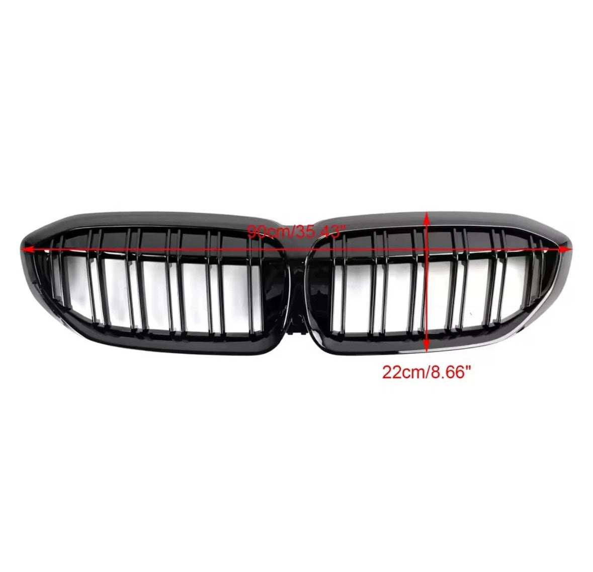 BMW 3 Series G20 G21 Gloss Black Performance Front Kidney Grilles Grills UK