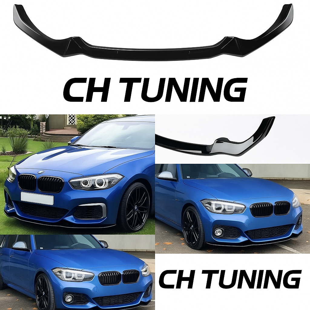 BMW 1 SERIES FRONT LIP BUMPER SPLITTER M SPORT GLOSS  F20 F21 LCI 2015-2019